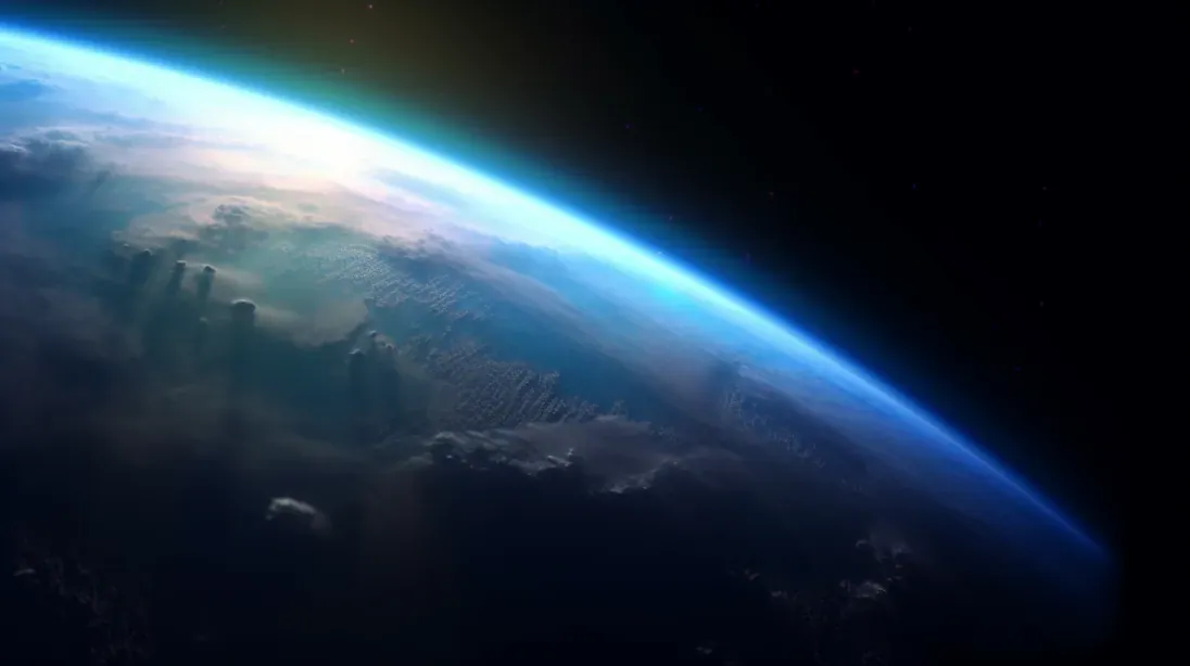 The curve of Earth from orbit